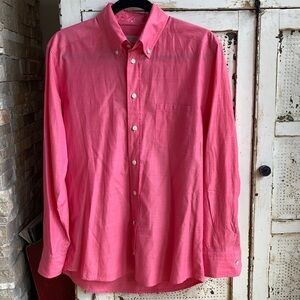 Eton bright pink button down collar shirt 100% cotton